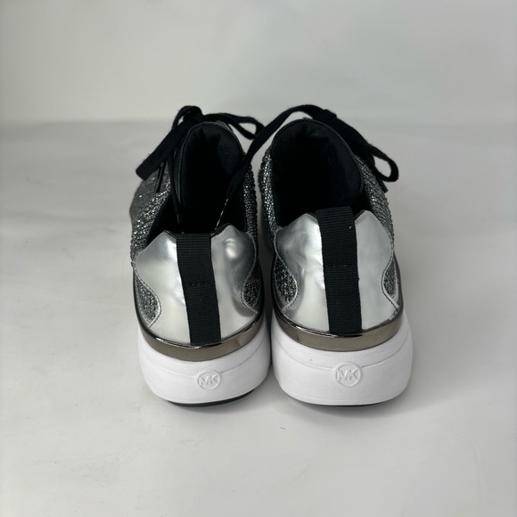 MICHAEL Michael Kors Jada Glitter Fabric Rhinestone Embellished Trainers Sneaker - Picture 7 of 10